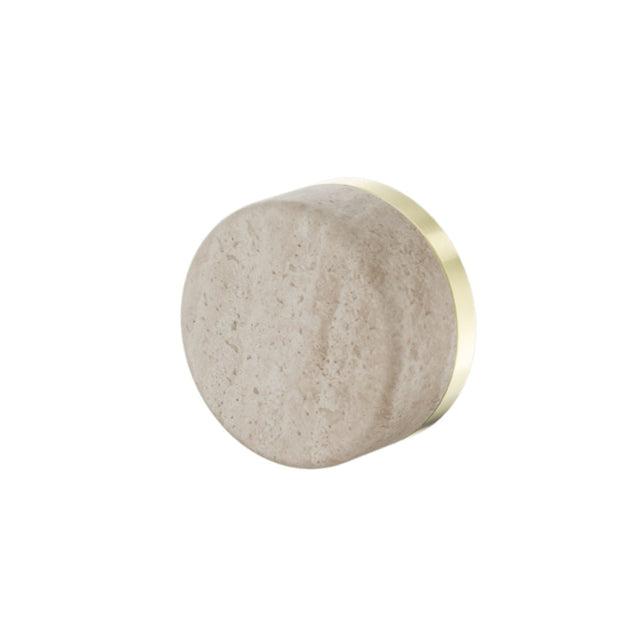 Nero Serenity Progressive Shower Mixer w/ Rome Travertine Handle Brushed Gold 24E003BG - Bathroom Wall Mixers