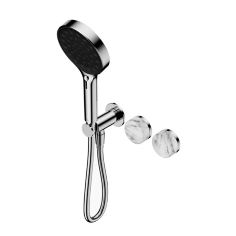 Nero Serenity Progressive Shower System w/ Arabescato Corchia Handle And Serenity Hand Shower Chrome 24E028CH - Hand