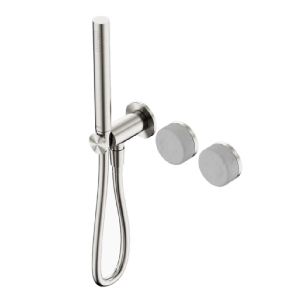 Nero Serenity Progressive Shower System w/ Carrara Handle And Slim Shower Brushed Nickel 24E019BN - Hand Showers