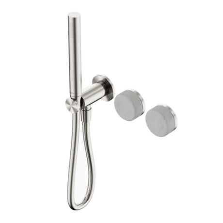 Nero Serenity Progressive Shower System w/ Carrara Handle And Slim Shower Brushed Nickel 24E019BN - Hand Showers