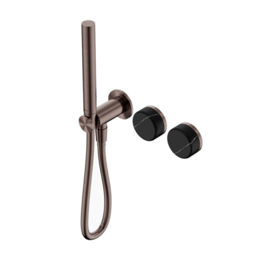 Nero Serenity Progressive Shower System w/ Marquina Black Handle And Slim Shower Brushed Bronze 24E131BZ - Diverter