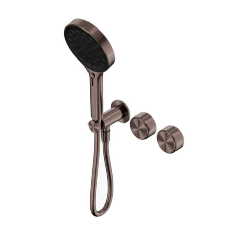Nero Serenity Progressive Shower System w/ Metal Handle And Serenity Hand Shower Brushed Bronze 24E030BZ - Hand Showers