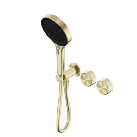 Nero Serenity Progressive Shower System w/ Metal Handle And Serenity Hand Shower Brushed Gold 24E030BG - Hand Showers