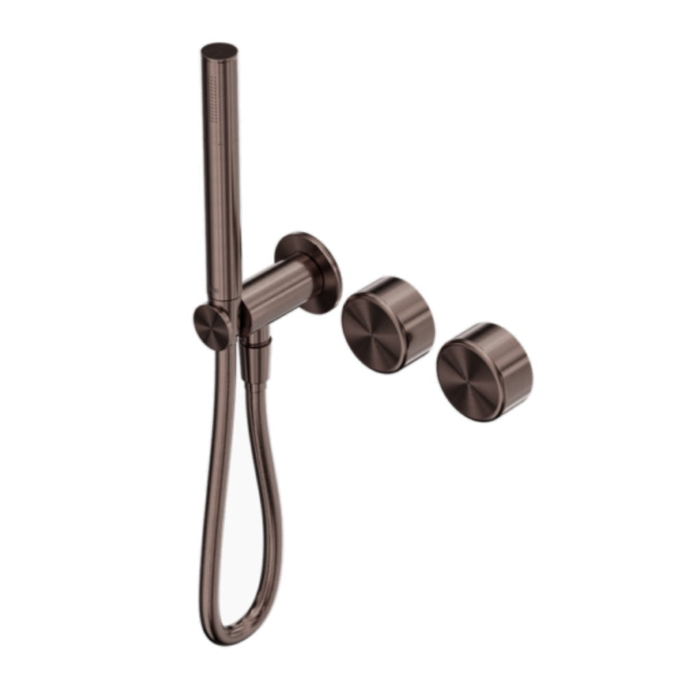 Nero Serenity Progressive Shower System w/ Metal Handle And Slim Shower Brushed Bronze 24E024BZ - Hand Showers