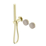 Nero Serenity Progressive Shower System w/ Rome Travertine Handle And Slim Shower Brushed Gold 24E021BG - Hand Showers