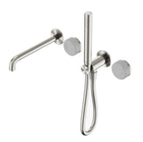 Nero Serenity Progressive Shower System w/ Spout w/ Carrara Handle And Slim Shower Brushed Nickel 24E007BN - Hand