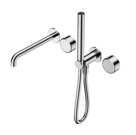 Nero Serenity Progressive Shower System w/ Spout w/ Metal Handle And Slim Shower Chrome 24E012CH - Hand Showers