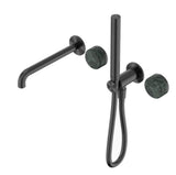 Nero Serenity Progressive Shower System w/ Spout w/ Verde Alpi Handle And Slim Shower Gunmetal 24E008GM - Hand Showers