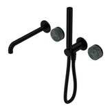 Nero Serenity Progressive Shower System w/ Spout w/ Verde Alpi Handle And Slim Shower Matte Black 24E008MB - Hand