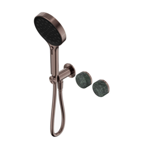 Nero Serenity Progressive Shower System w/ Verde Alpi Handle And Serenity Hand Shower Brushed Bronze 24E026BZ - Hand