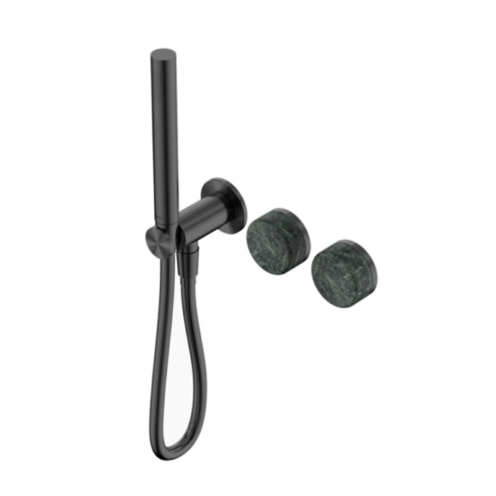 Nero Serenity Progressive Shower System w/ Verde Alpi Handle And Slim Shower Gunmetal 24E020GM - Hand Showers
