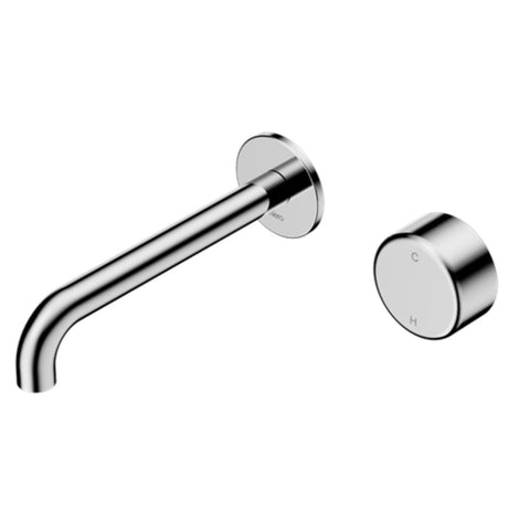 Nero Serenity Progressive Wall Basin Mixer 160mm Spout w/ Metal Handle Chrome 24E066CH - Wall Mixers & Spouts