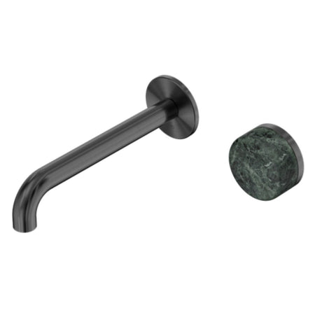 Nero Serenity Progressive Wall Basin Mixer 160mm Spout w/ Verde Alpi Handle Gunmetal 24E062GM - Wall Mixers & Spouts