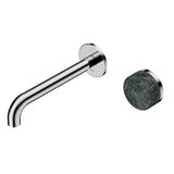 Nero Serenity Progressive Wall Basin Mixer 185mm Spout w/ Verde Alpi Handle Chrome 24E068CH - Wall Mixers & Spouts