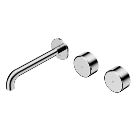 Nero Serenity Wall Basin Set 160mm Offset Spout w/ Metal Handle Chrome 24D058CH - Tapware 3 Piece
