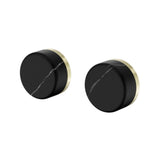 Nero Serenity Wall Top Assembly w/ Marquina Black Handle Brushed Gold 24D116BG - Bathroom Wall Mixers