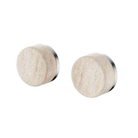 Nero Serenity Wall Top Assembly w/ Rome Travertine Handle Chrome 24D007CH - Bathroom Wall Mixers