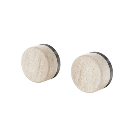 Nero Serenity Wall Top Assembly w/ Rome Travertine Handle Gunmetal 24D007GM - Bathroom Wall Mixers