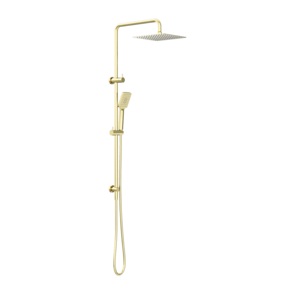 Nero Square Project Twin Shower Brushed Gold NR232105EBG - Twin Showers
