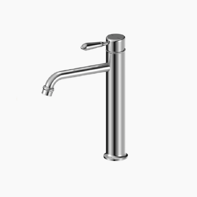 Nero York Straight Tall Basin Mixer Metal Lever Chrome NR692101A02CH - Basin Mixers