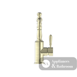 Nero York Tall Basin Mixer With Metal Lever Aged Brass NR69210102AB - Basin Mixers