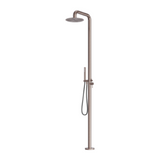 Nero Zen Outdoor Freestanding Shower Column 300mm Brushed Bronze NR162205ABZ - Twin Showers