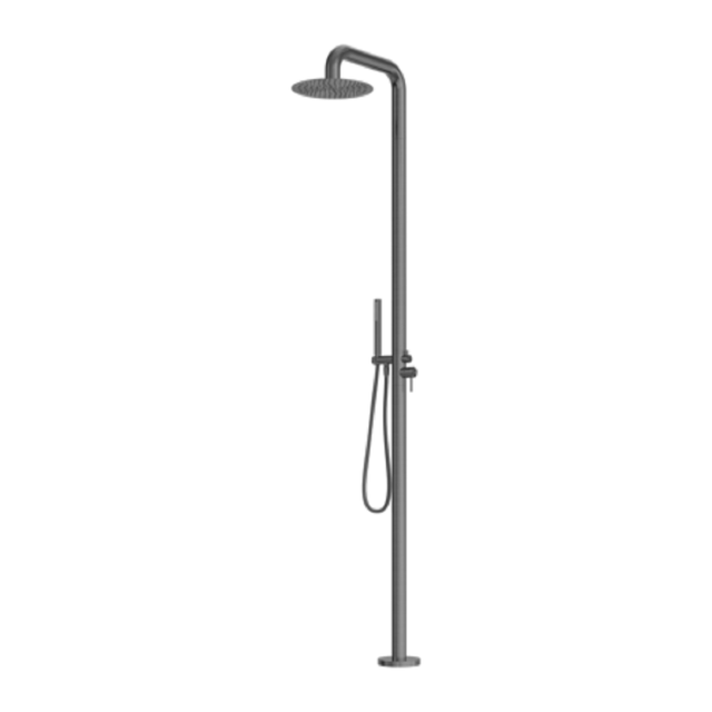 Nero Zen Outdoor Freestanding Shower Column 300mm Graphite NR162205AGR - Twin Showers