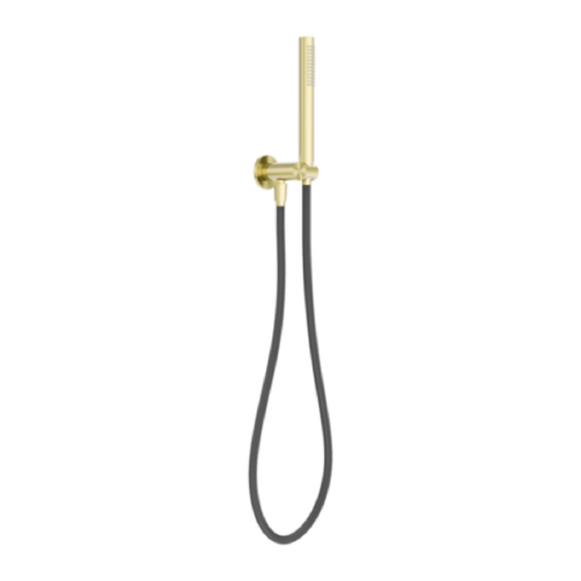 Nero Zen Shower On Bracket w/ Outdoor Shower Hose Brushed Gold NR162205D01BG - Hand Showers