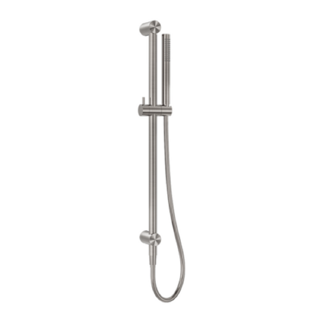 Nero Zen Shower Rail with Indoor Shower Hose Brushed Nickel NR162205B02BN - Rail Showers