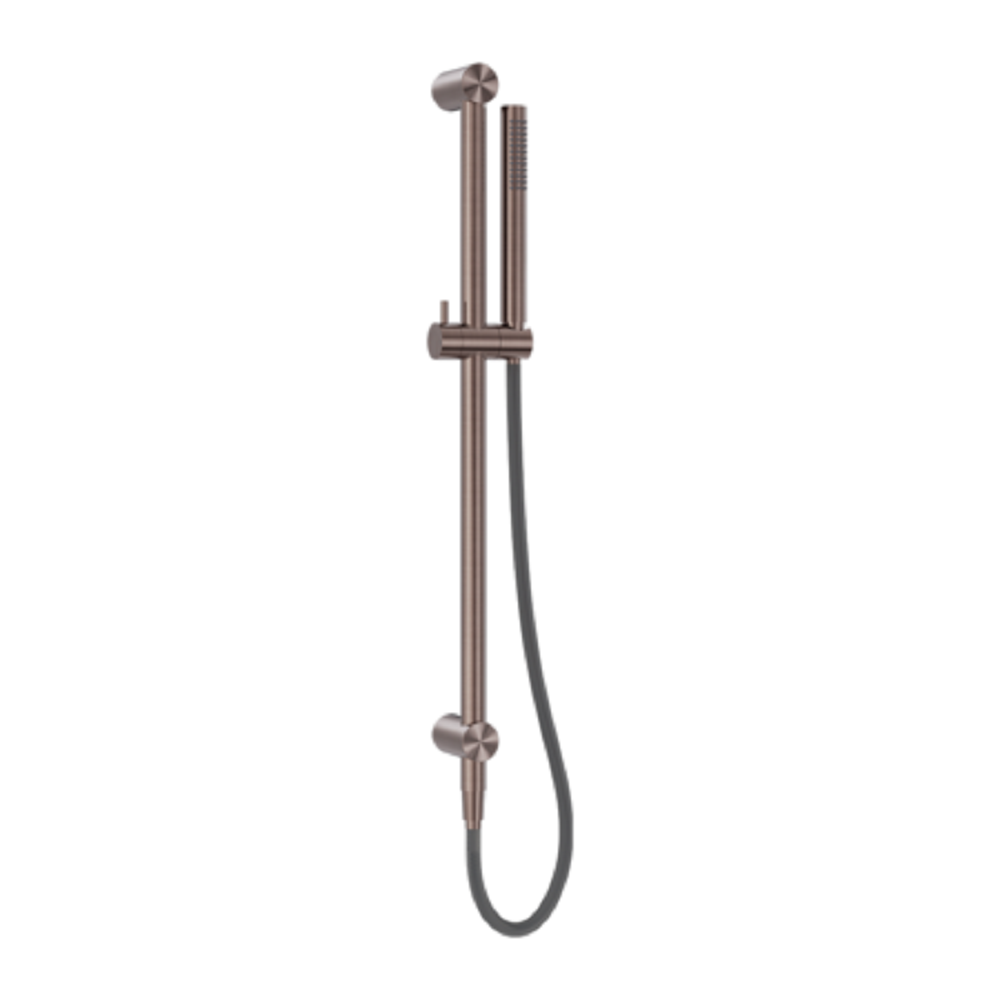Nero Zen Shower Rail with Outdoor Shower Hose Brushed Bronze NR162205B01BZ - Rail Showers