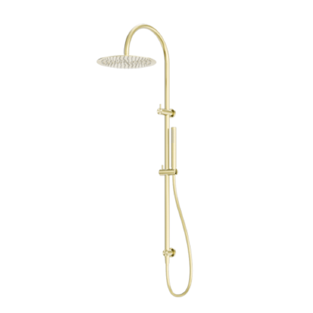 Nero Zen Twin Shower with Indoor Shower Hose Brushed Gold NR162205C02BG - Twin Showers