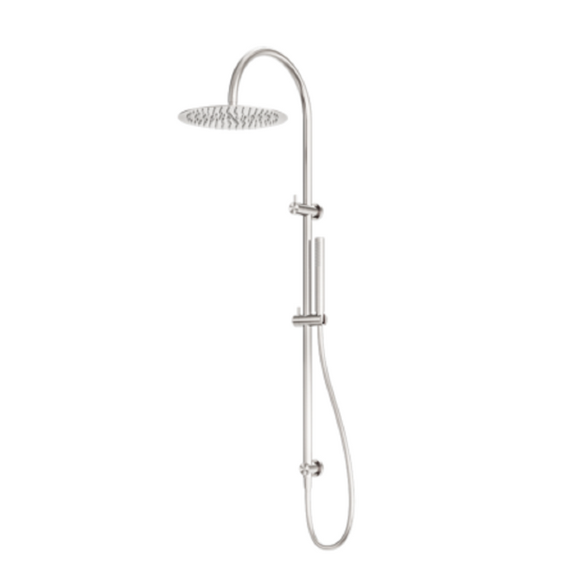 Nero Zen Twin Shower with Indoor Shower Hose Brushed Nickel NR162205C02BN - Twin Showers