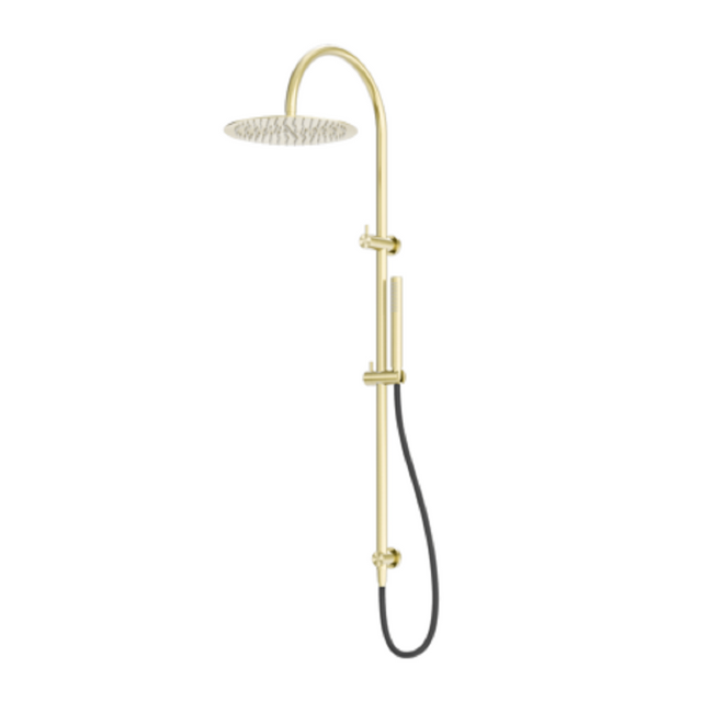 Nero Zen Twin Shower with Outdoor Shower Hose Brushed Gold NR162205C01BG - Twin Showers