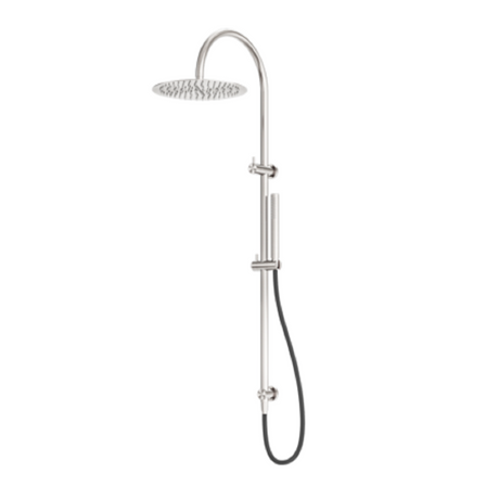 Nero Zen Twin Shower with Outdoor Shower Hose Brushed Nickel NR162205C01BN - Twin Showers