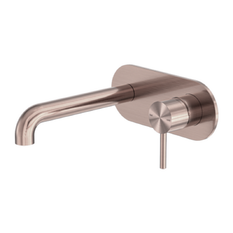 Nero Zen Wall Basin/Bath Mixer 230mm Spout Brushed Bronze NR162210A230BZ - Wall Mixers & Spouts