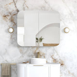 Otti SSQ9075 Newport 900x750mm White Shaving Cabinet
