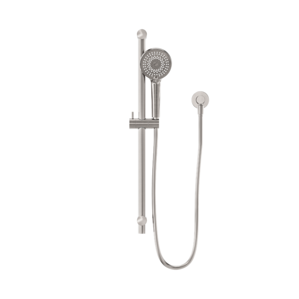 Nero Round Metal Project Rail Shower Brushed Nickel NR318BN