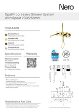 Nero Opal Progressive Shower System Graphite NR252003CGR