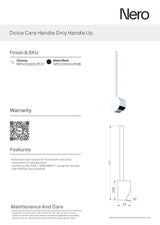 Nero Dolce Care Handle Only Handle Up Matte Black NR503069UPMB