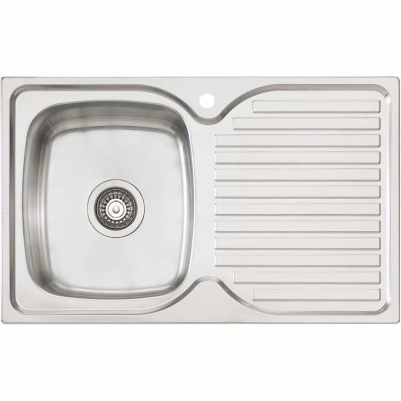 Oliveri Endeavour Ee21 Single Bowl Sink With Drainer Top Mounted Kitchen Sinks