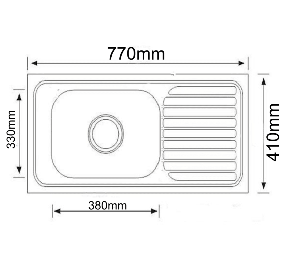 Oliveri GS1 Kitchen Sink For Narrow Benchtops 410mm Next Day Avail