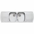 Oliveri Mo753 Monet Double Bowl With Drainer Topmount Sink Top Mounted Kitchen Sinks