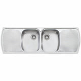Oliveri Mo753 Monet Double Bowl With Drainer Topmount Sink Top Mounted Kitchen Sinks