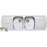 Oliveri Mo753 Monet Double Bowl With Drainer Topmount Sink Top Mounted Kitchen Sinks
