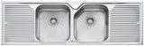 Oliveri Np6531Th Nu-Petite Double Bowl Drainer Sink Top Mounted Kitchen Sinks