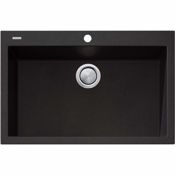 Oliveri Santorini St-Bl1591 Black Granite Kitchen Sink Sinks