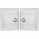 Oliveri Santorini St-Wh1564 Double Bowl White Granite Kitchen Sink Sinks