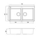 Oliveri Santorini St-Wh1574 White Granite Kitchen Sink Sinks