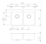 Oliveri Sn1064 Sonetto Double Bowl Topmount Sink Top Mounted Kitchen Sinks
