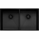 Oliveri Spectra Sb63Bk Top Or Undermount Double Bowl Sink Black Finish Kitchen Sinks